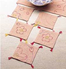 SK-0158 Sashiko Coaster kit