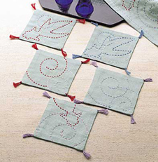 SK-0159 Sashiko Coaster kit