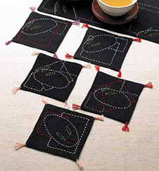 SK-0161 Sashiko Coaster kit